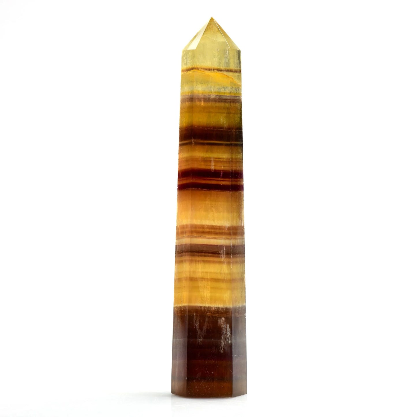 YELLOW FLUORITE CRYSTAL POINT