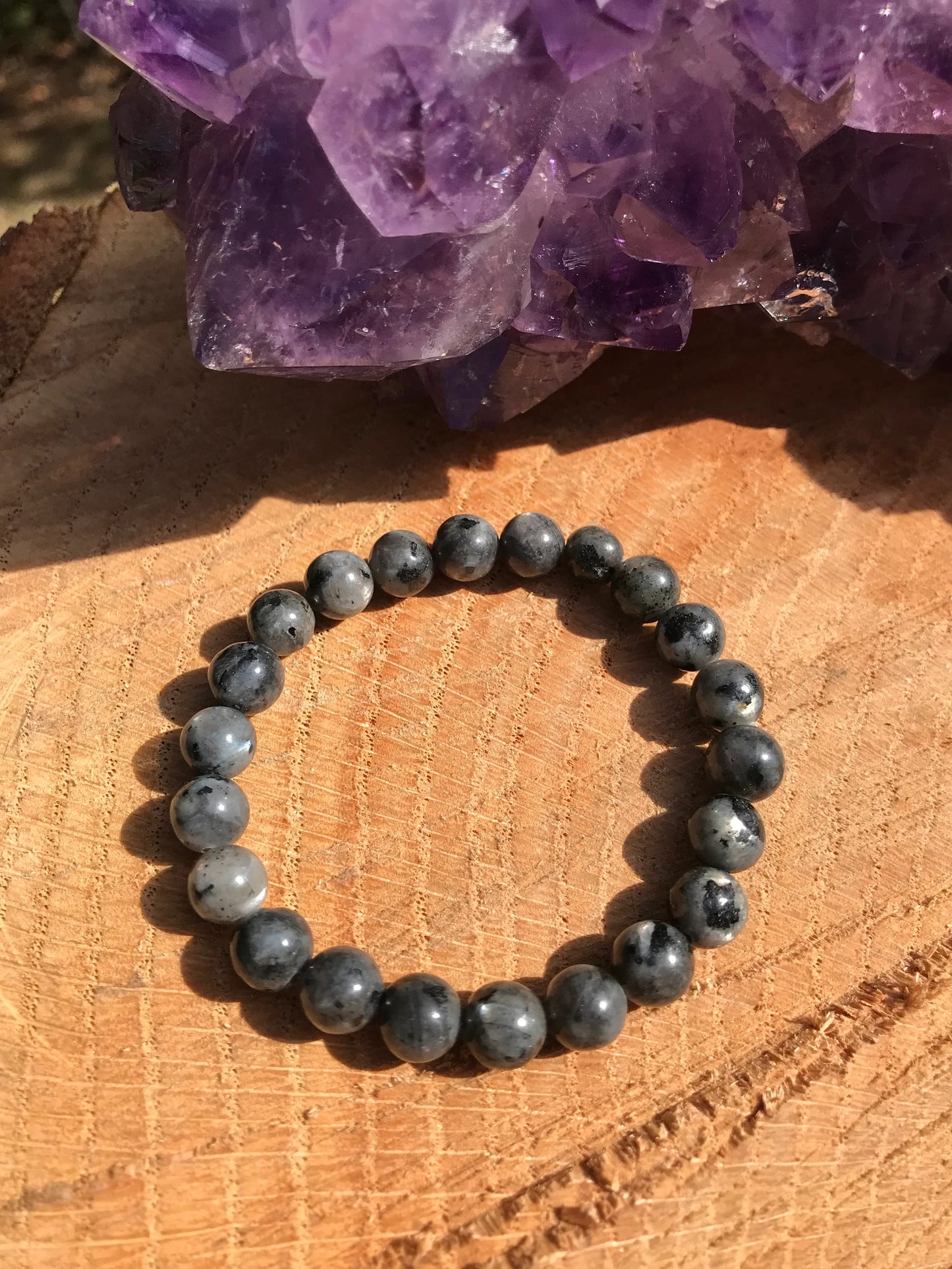 LARVIKITE STACK BRACELET