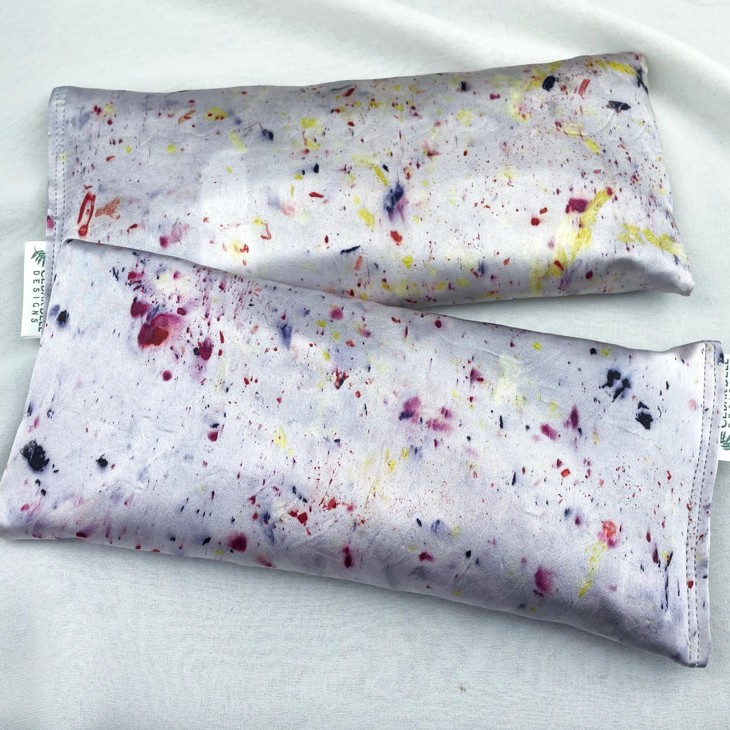 Naturally Dyed Silk Eye Pillow with Organic Filling